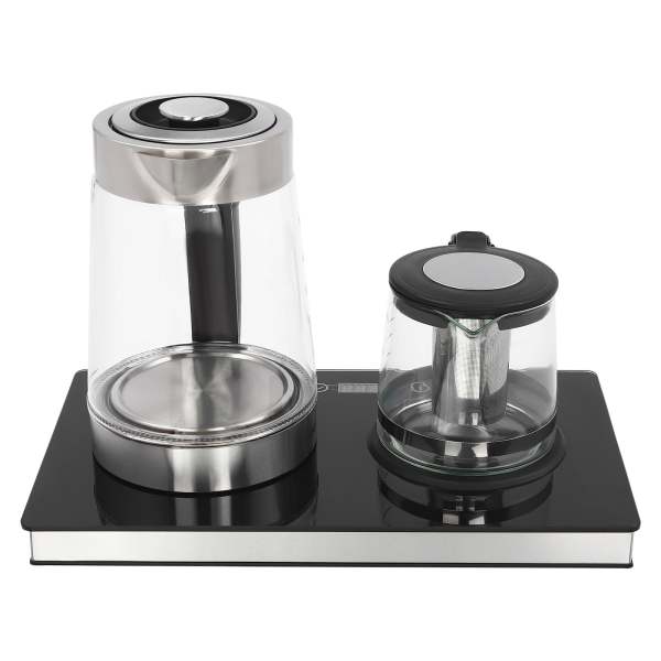 Glass Transparent Double Burner Kettle, Double Burner Electric Kettle  for Offices, Hotels, Apartments