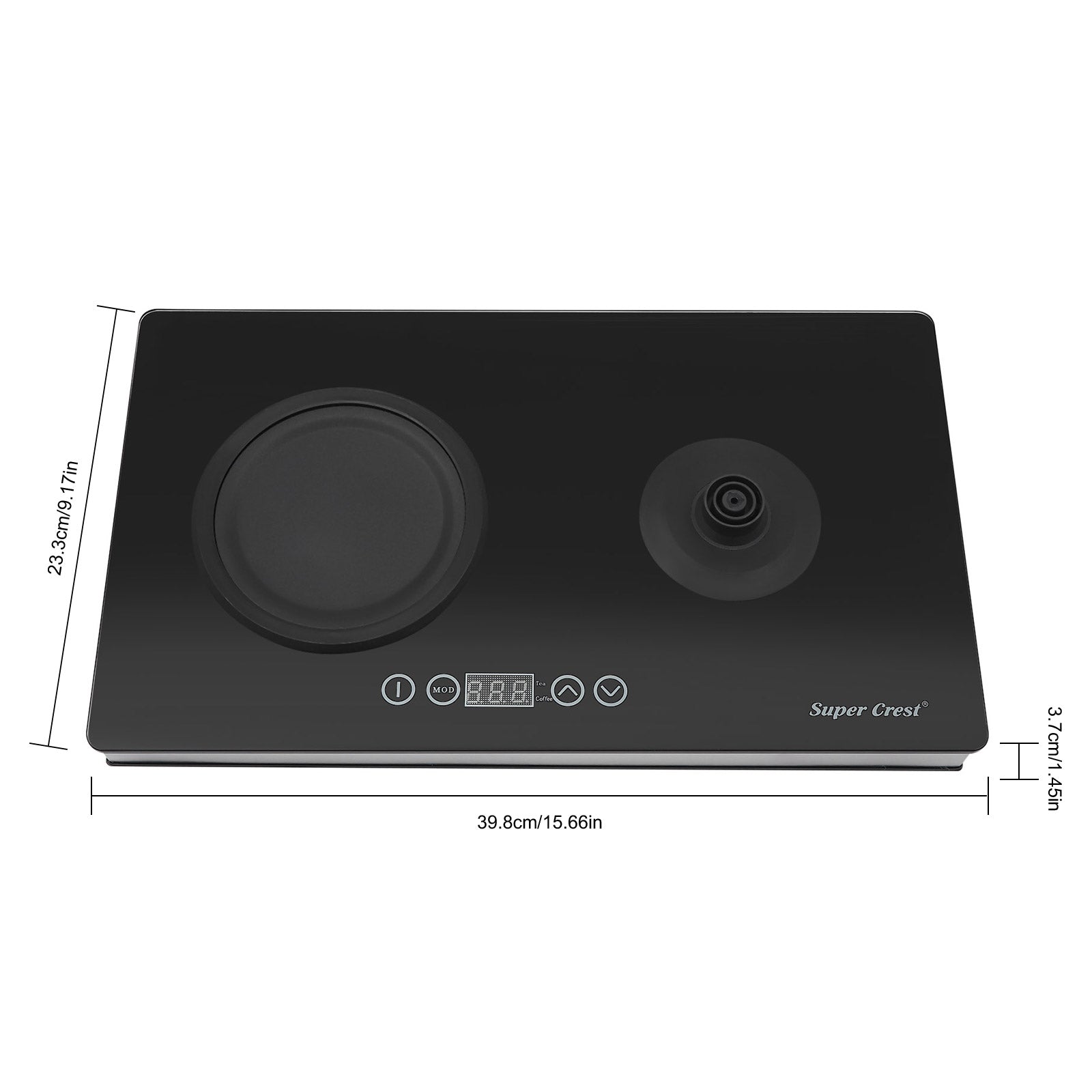 Glass Transparent Double Burner Kettle, Double Burner Electric Kettle for Offices, Hotels, Apartments Glass Transparent Double Burner Kettle, Double Burner Electric Kettle for Offices, Hotels, Apartments