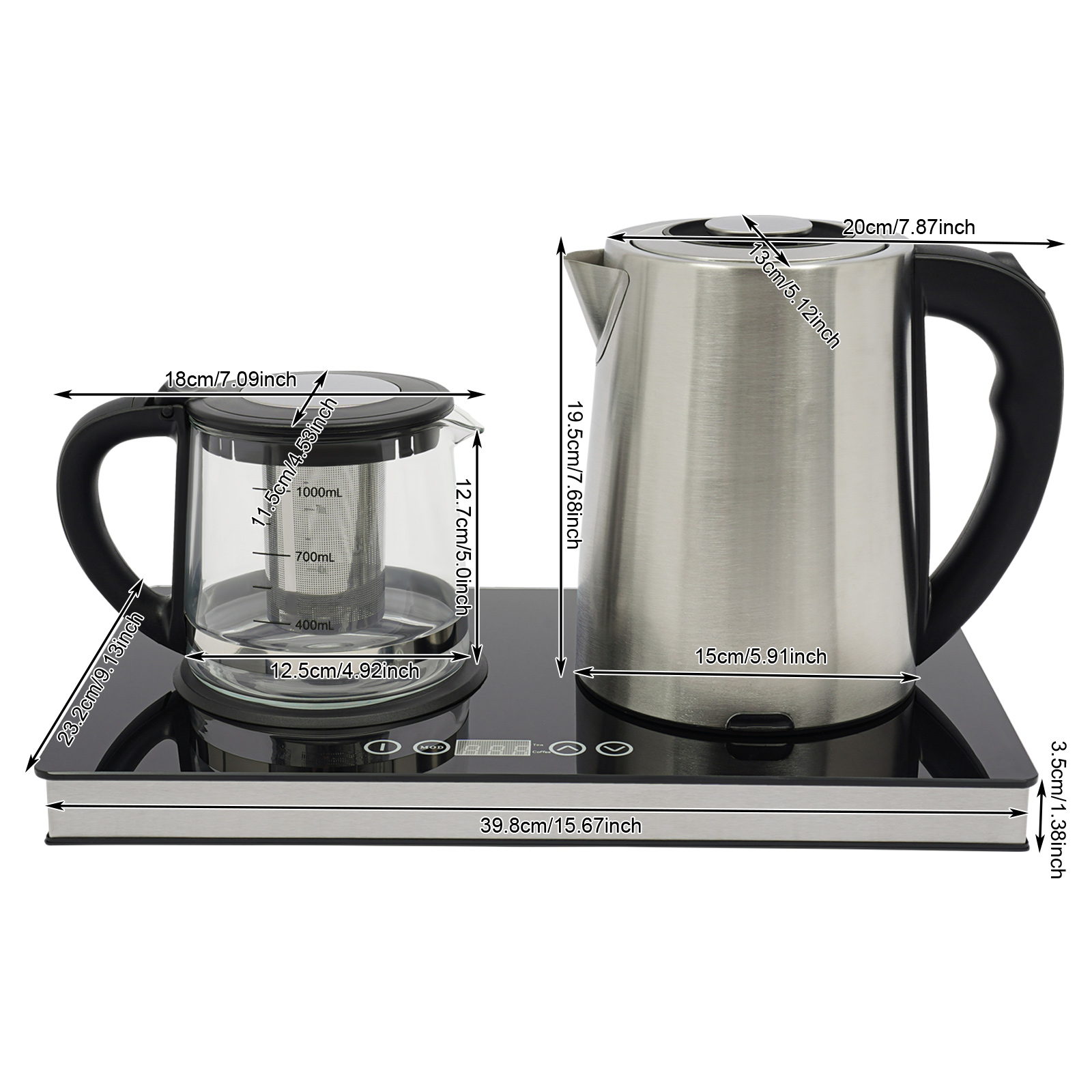 SCT-4002-2 Double burner electric kettle for Living Rooms, Kitchens,  Restaurants, Tea Rooms, image size:1600x1600