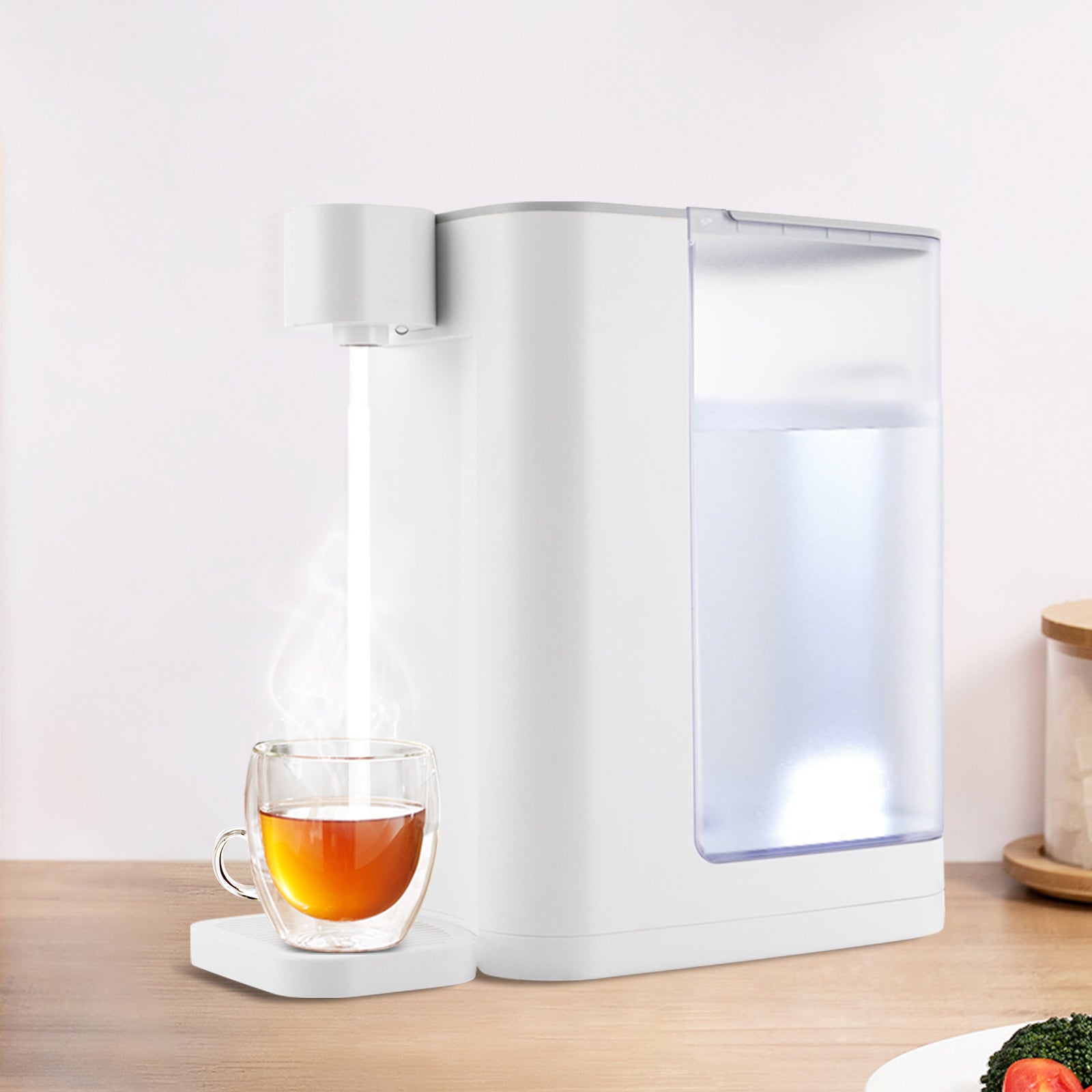 Electric Kettles Instant Hot Water Dispenser for Fast Heating and Flow 5 Adjustable Temperatures and 2 Water Flow Rates White