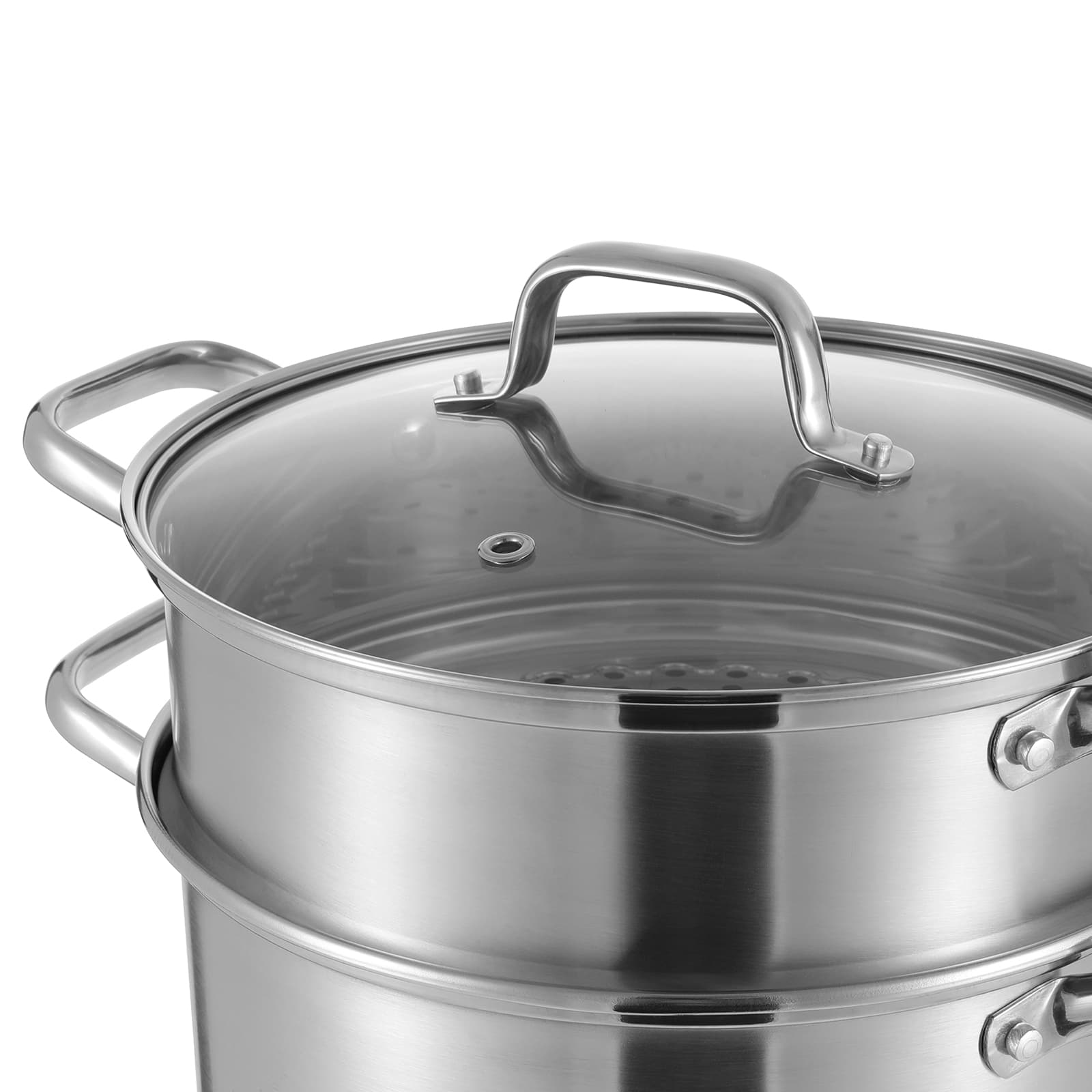28cm kitchen cooking pot (double layer + frying basket) Kochtopf, Kochtopf aus Edelstahl, Kochtopf mit Glasdeckel 28cm kitchen cooking pot (double layer + frying basket) Kochtopf, Kochtopf aus Edelstahl, Kochtopf mit Glasdeckel