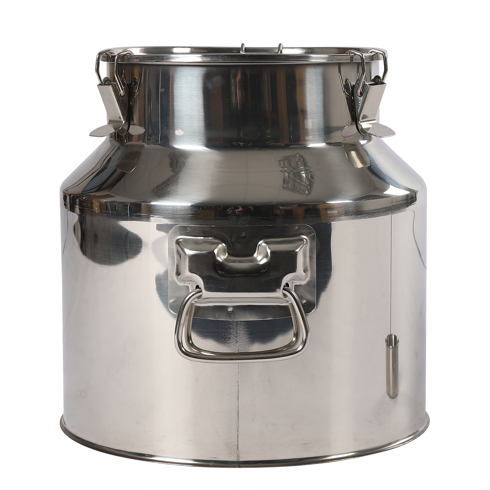 22L 2.05kg Stainless Steel Milk Jug Leak Proof Lid with Tension Lock for Storage Suitable For Storing Water Milk 201 Stainless Steel Silver