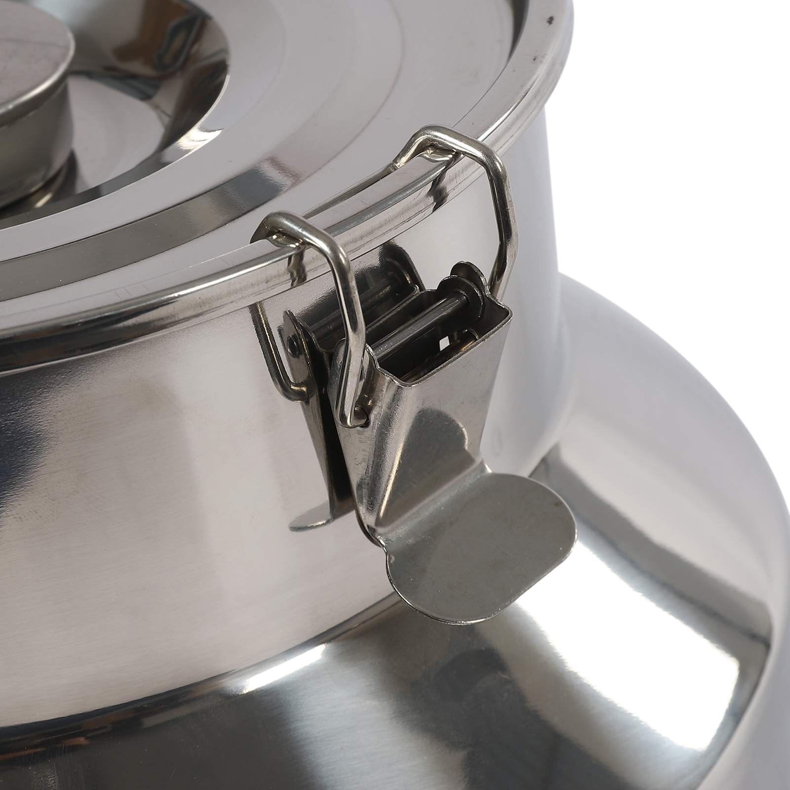 22L 2.05kg Stainless Steel Milk Jug Leak Proof Lid with Tension Lock for Storage Suitable For Storing Water Milk 201 Stainless Steel Silver