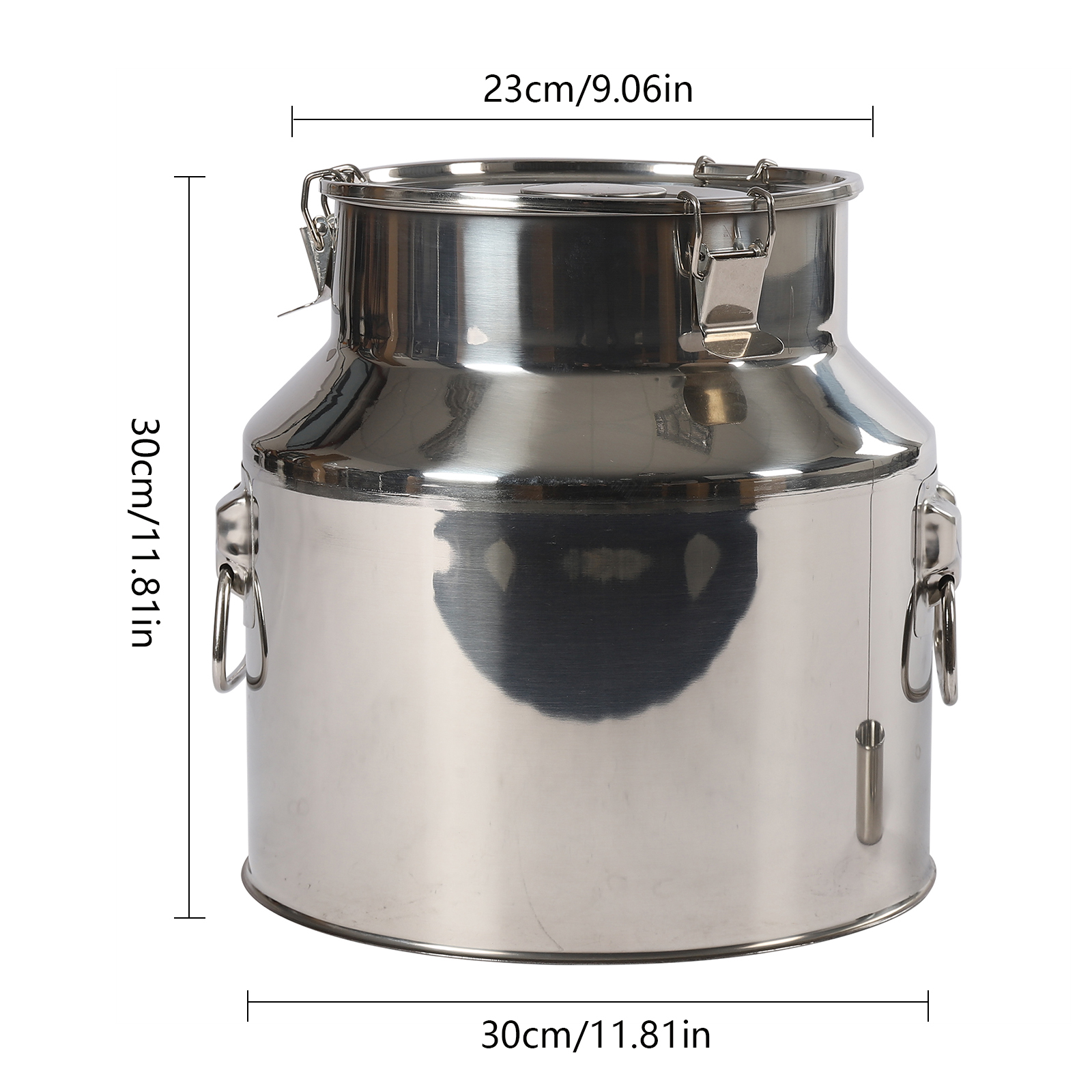 22L 2.05kg Stainless Steel Milk Jug Leak Proof Lid with Tension Lock for Storage Suitable For Storing Water Milk 201 Stainless Steel Silver 22L 2.05kg Stainless Steel Milk Jug Leak Proof Lid with Tension Lock for Storage Suitable For Storing Water Milk 201 Stainless Steel Silver