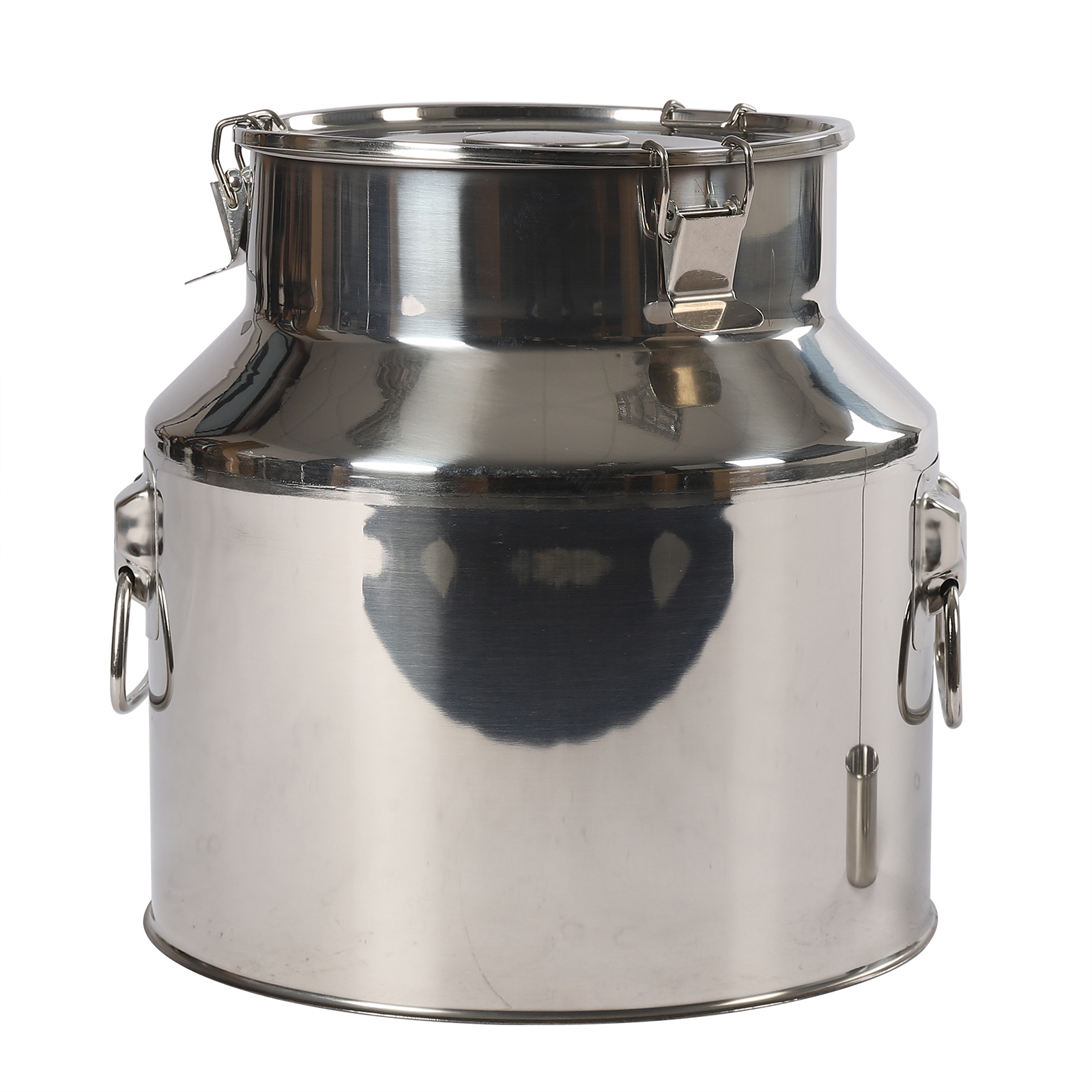 22L 2.05kg Stainless Steel Milk Jug Leak Proof Lid with Tension Lock for Storage Suitable For Storing Water Milk 201 Stainless Steel Silver