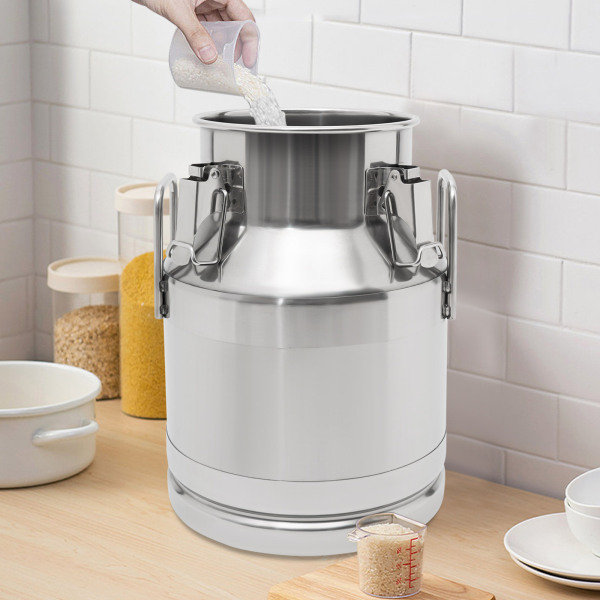 201 Stainless Steel Milk Jug Milk Can Sealed Bucket 201 Non-magnetic Stainless Steel For Canteen Breakfast Restaurant Dining Room Home