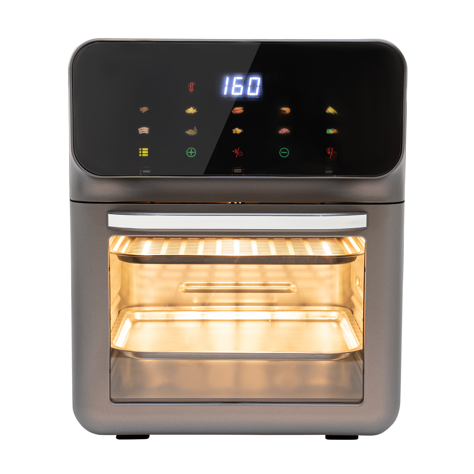 Electric Oven With LCD Touch Screen Oven With Visual Function Electric Oven For Thawing Baking And Grilling Various Delicacies 10.63*10.23*12.6in Black Electric Oven With LCD Touch Screen Oven With Visual Function Electric Oven For Thawing Baking And Grilling Various Delicacies 10.63*10.23*12.6in Black