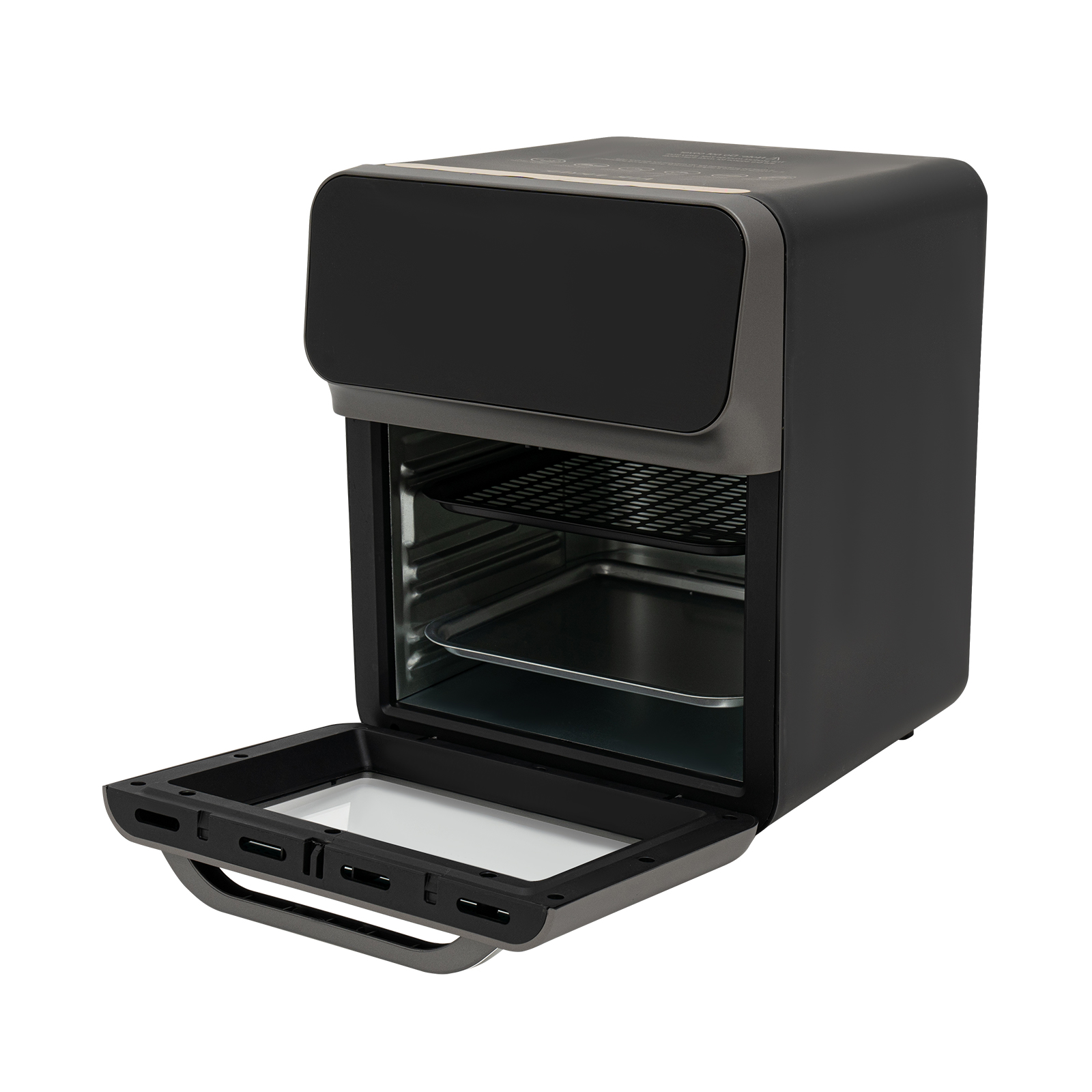Electric Oven With LCD Touch Screen Oven With Visual Function Electric Oven For Thawing Baking And Grilling Various Delicacies 10.63*10.23*12.6in Black