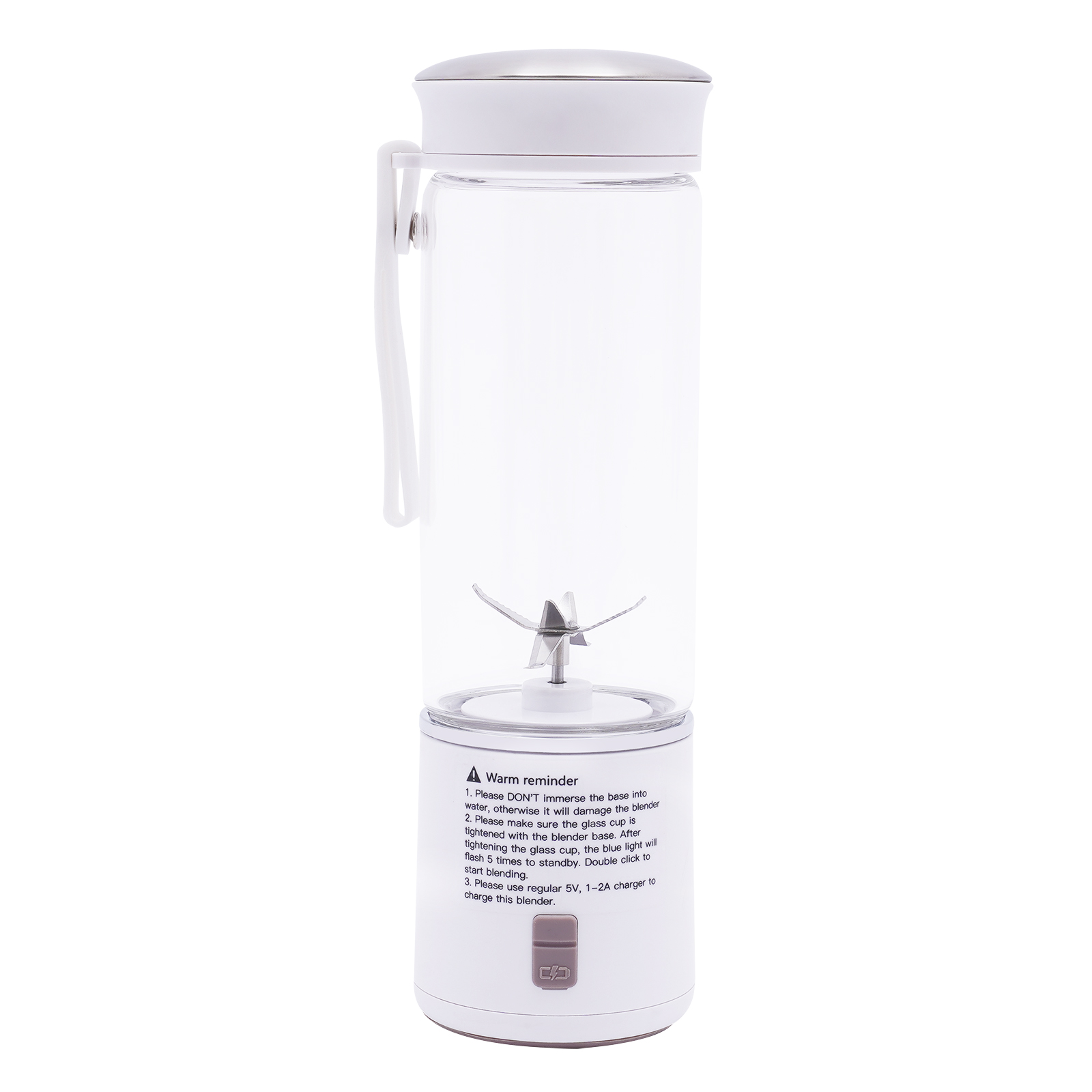 450 ml portable glass blender, 7.4 V motor, rechargeable USB mini blender, portable blender with six blades 450 ml portable glass blender, 7.4 V motor, rechargeable USB mini blender, portable blender with six blades
