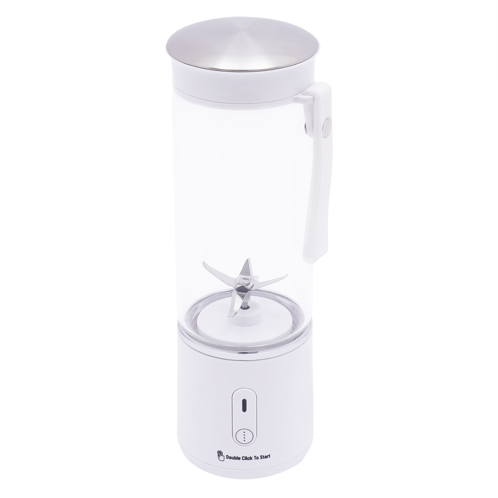 450 ml portable glass blender, 7.4 V motor, rechargeable USB mini blender, portable blender with six blades 450 ml portable glass blender, 7.4 V motor, rechargeable USB mini blender, portable blender with six blades
