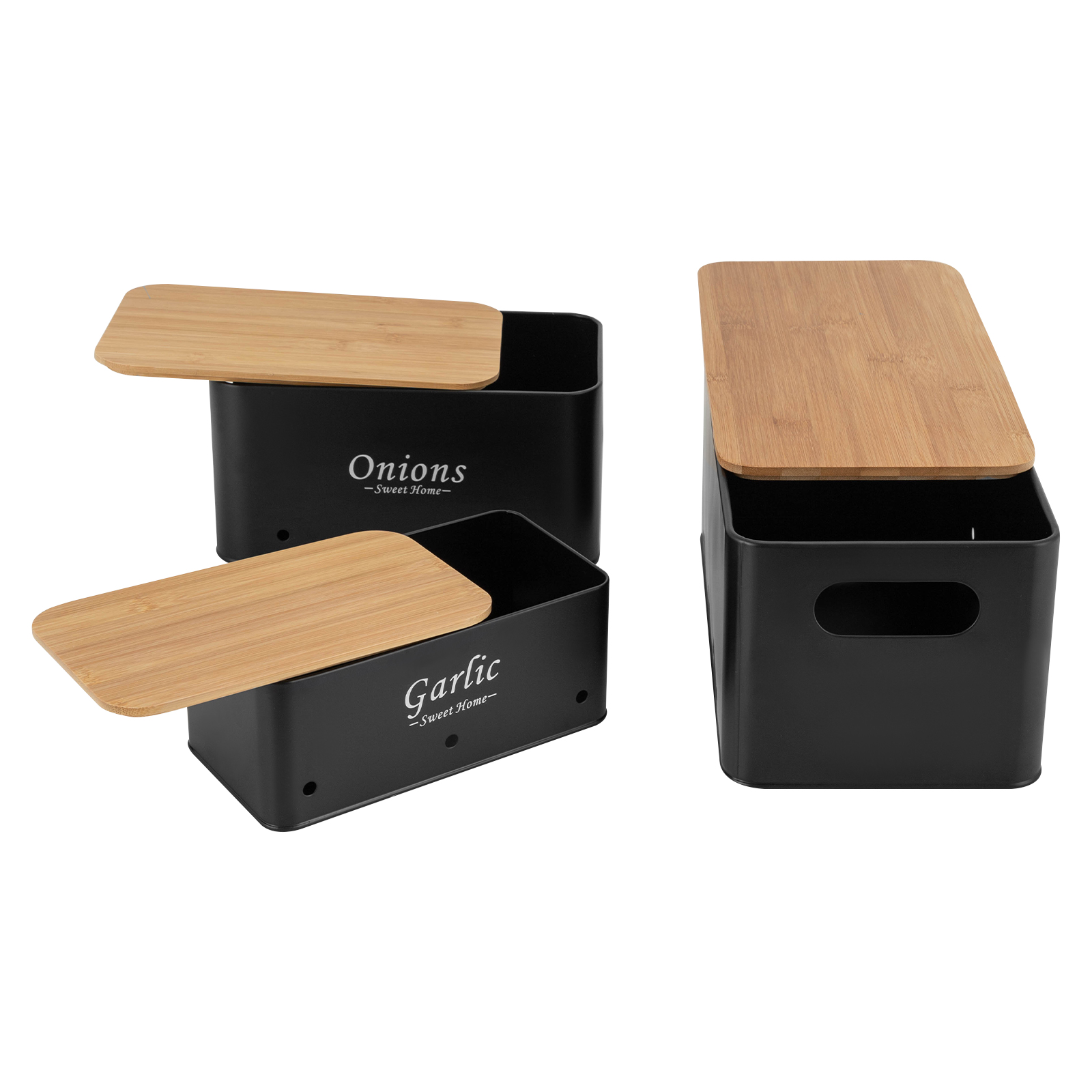 Container Sets, Onions/Potato/Garlic Storage Organizer, 3Pcs Storage Box Container Sets, Onions/Potato/Garlic Storage Organizer, 3Pcs Storage Box