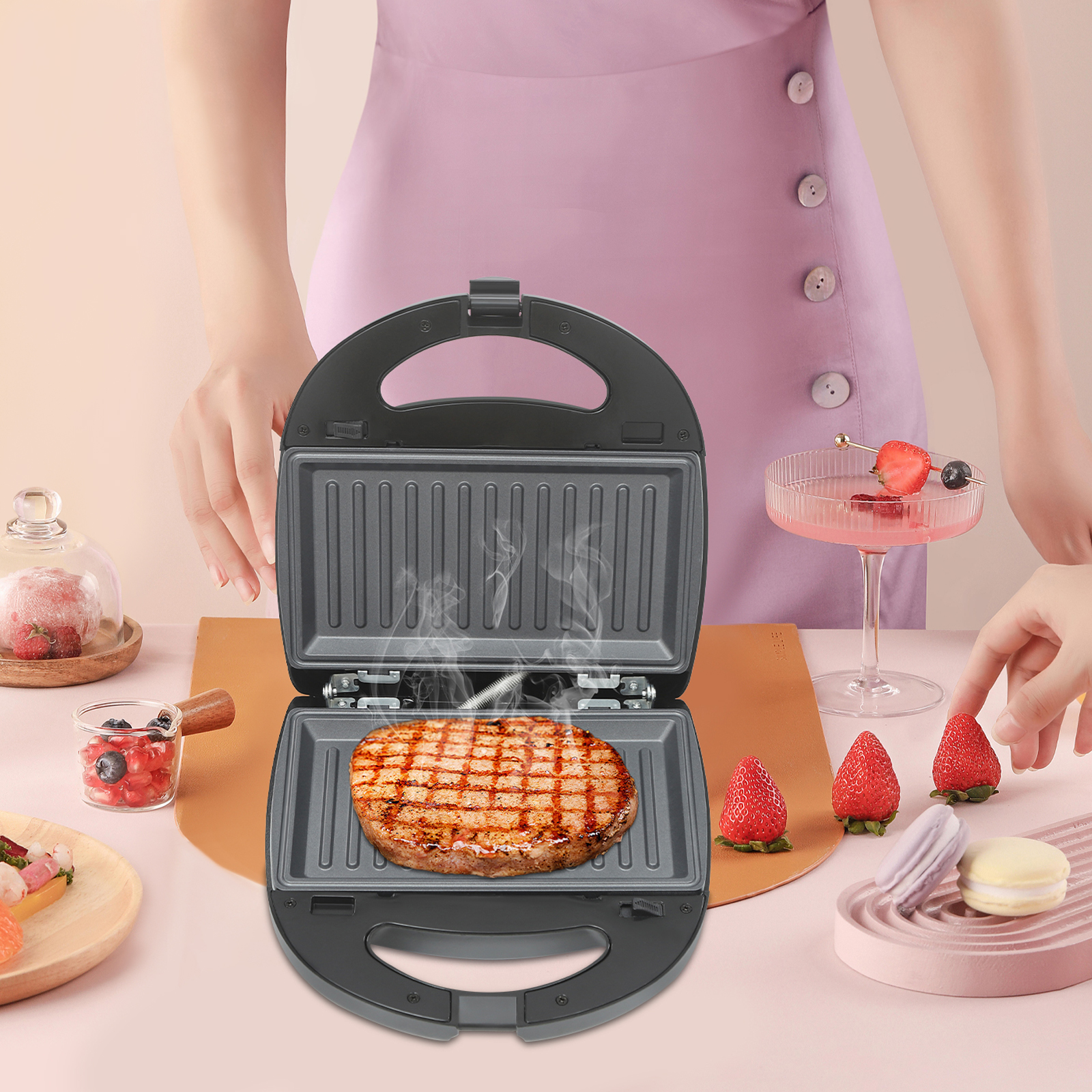 Multifunctional Waffle Maker, Electric Waffle Maker, Waffle Maker for Bakeries, Restaurants, Canteens