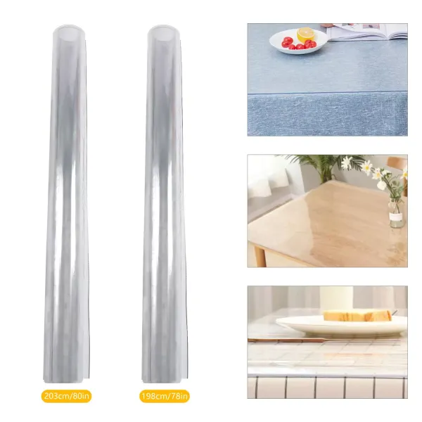 78 x 42 Inch Clear Table Cover Protector, 2mm Thick Protective Pads, for Dining Table 78 x 42 Inch Clear Table Cover Protector, 2mm Thick Protective Pads, for Dining Table