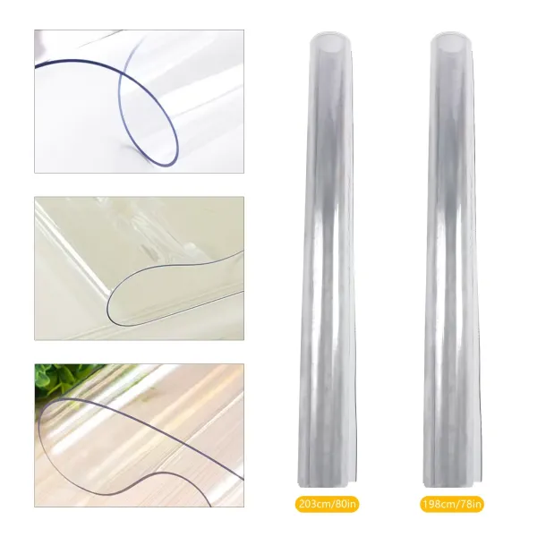 78 x 42 Inch Clear Table Cover Protector, 2mm Thick Protective Pads, for Dining Table 78 x 42 Inch Clear Table Cover Protector, 2mm Thick Protective Pads, for Dining Table