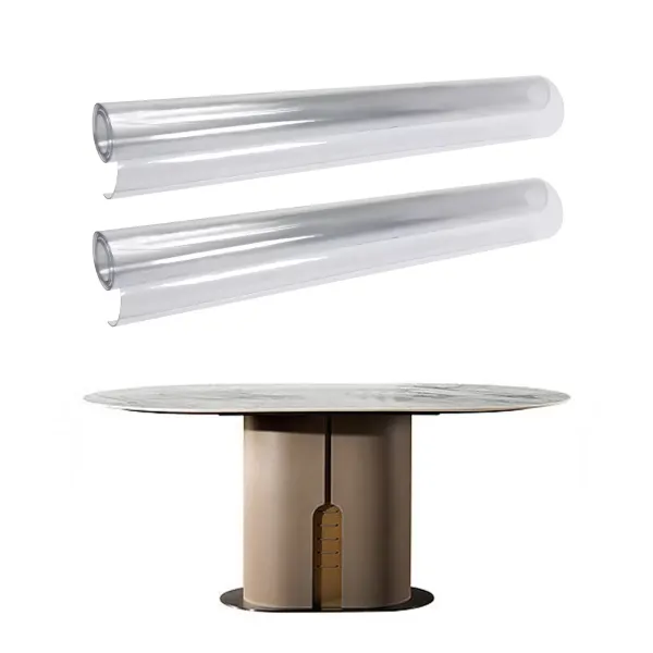 78 x 42 Inch Clear Table Cover Protector, 2mm Thick Protective Pads, for Dining Table