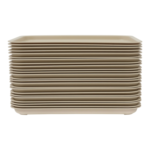 24 Packing Pallets 36*27cm Used In Fast Food Restaurants Cafeterias Kitchens Hotels Restaurants Snack Bars Material Pp 24 Trays Khaki