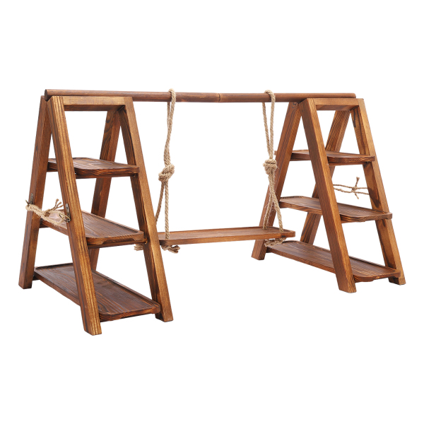 Wooden Serving Tray, Wooden Dessert Stand, Wooden Cupcake Stand, 92*40*48cm, Wooden