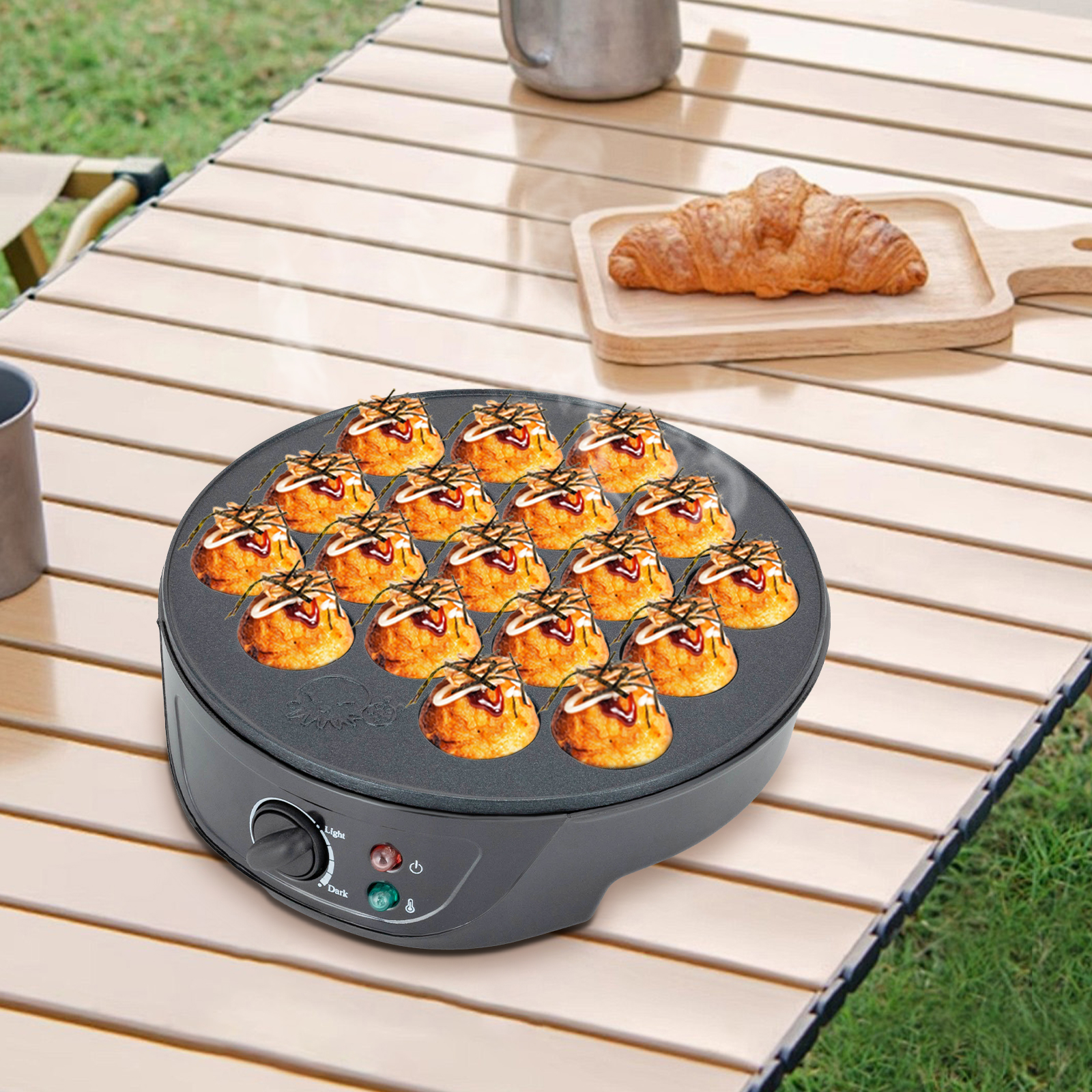 Takoyaki Maker 750W, 18-Hole Electric Takoyaki Ball Machine, Grilled Takoyaki Grill Pan, Black Takoyaki Maker 750W, 18-Hole Electric Takoyaki Ball Machine, Grilled Takoyaki Grill Pan, Black