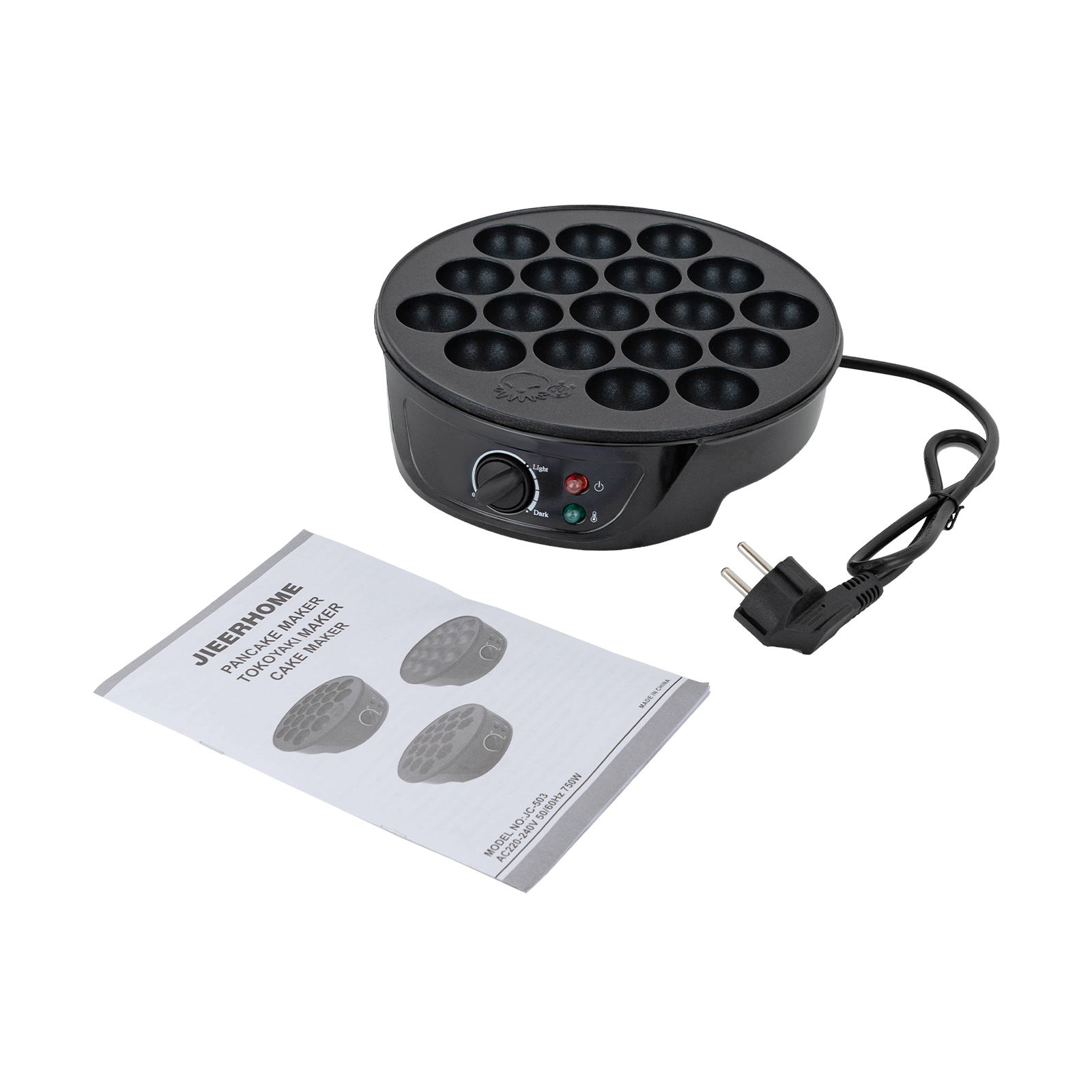 Takoyaki Maker 750W, 18-Hole Electric Takoyaki Ball Machine, Grilled Takoyaki Grill Pan, Black Takoyaki Maker 750W, 18-Hole Electric Takoyaki Ball Machine, Grilled Takoyaki Grill Pan, Black