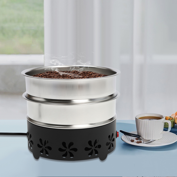 Large Capacity Two-layer 304 Stainless Steel Mesh Electronic Coffee Bean Cooler For Cooling Coffee Beans Nuts Peanuts Coffee Bean Roaster Large Capacity Two-layer 304 Stainless Steel Mesh Electronic Coffee Bean Cooler For Cooling Coffee Beans Nuts Peanuts Coffee Bean Roaster