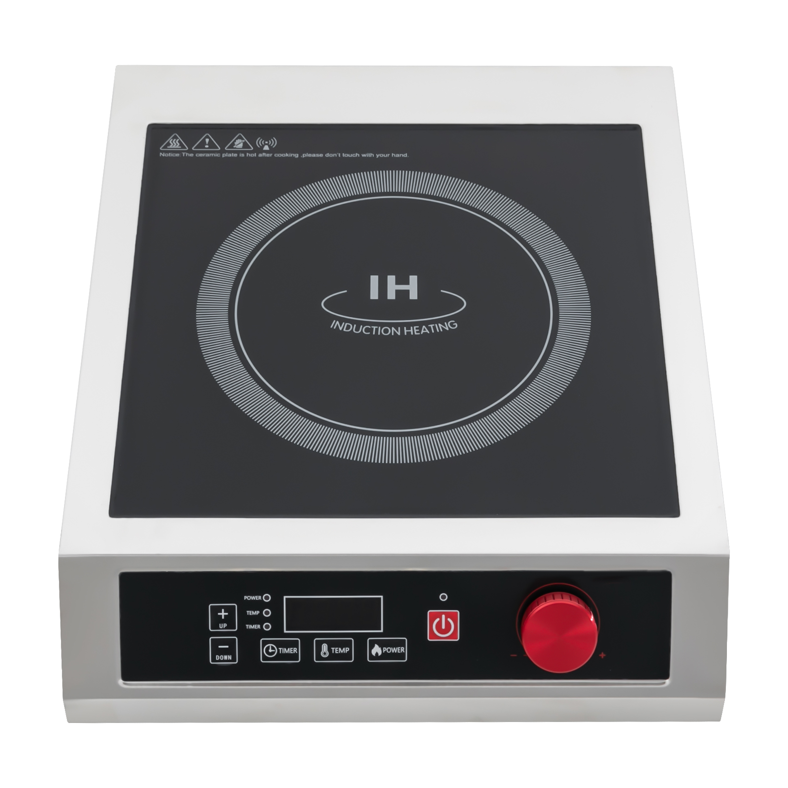 Y14 3500W Commercial Induction Cooktop Powerful Electric Induction Burner Countertop Electric Stove with Digital Sensor 16.93*13.78*3.54in