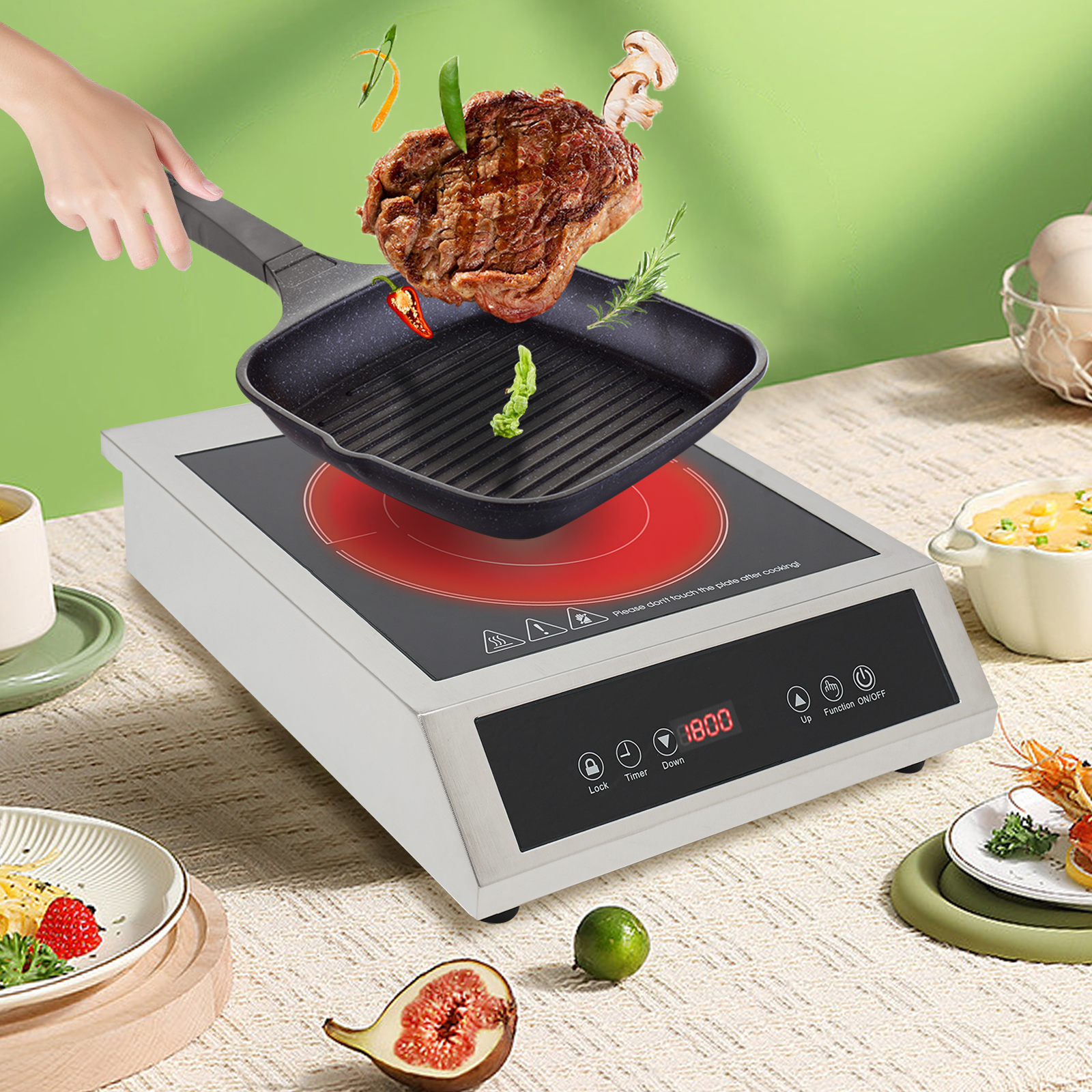 3500W 11-speed Adjustable Induction Cooker Induction Cooktop Ideal For Dorm Rooms Home Kitchens 13.8*11*2.6in For Pots And Pans 3500W 11-speed Adjustable Induction Cooker Induction Cooktop Ideal For Dorm Rooms Home Kitchens 13.8*11*2.6in For Pots And Pans