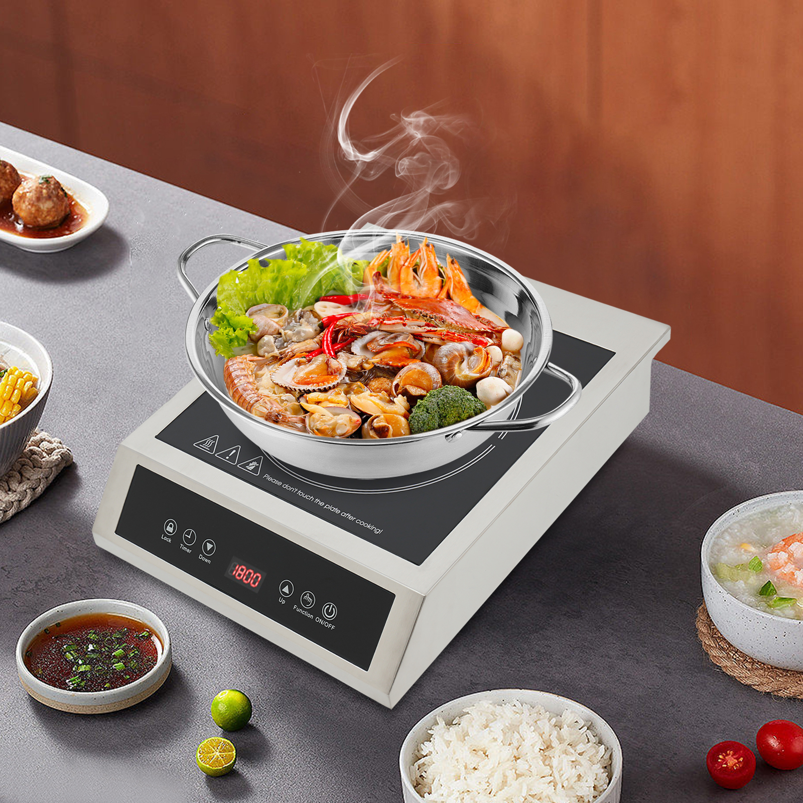 3500W 11-speed Adjustable Induction Cooker Induction Cooktop Ideal For Dorm Rooms Home Kitchens 13.8*11*2.6in For Pots And Pans 3500W 11-speed Adjustable Induction Cooker Induction Cooktop Ideal For Dorm Rooms Home Kitchens 13.8*11*2.6in For Pots And Pans