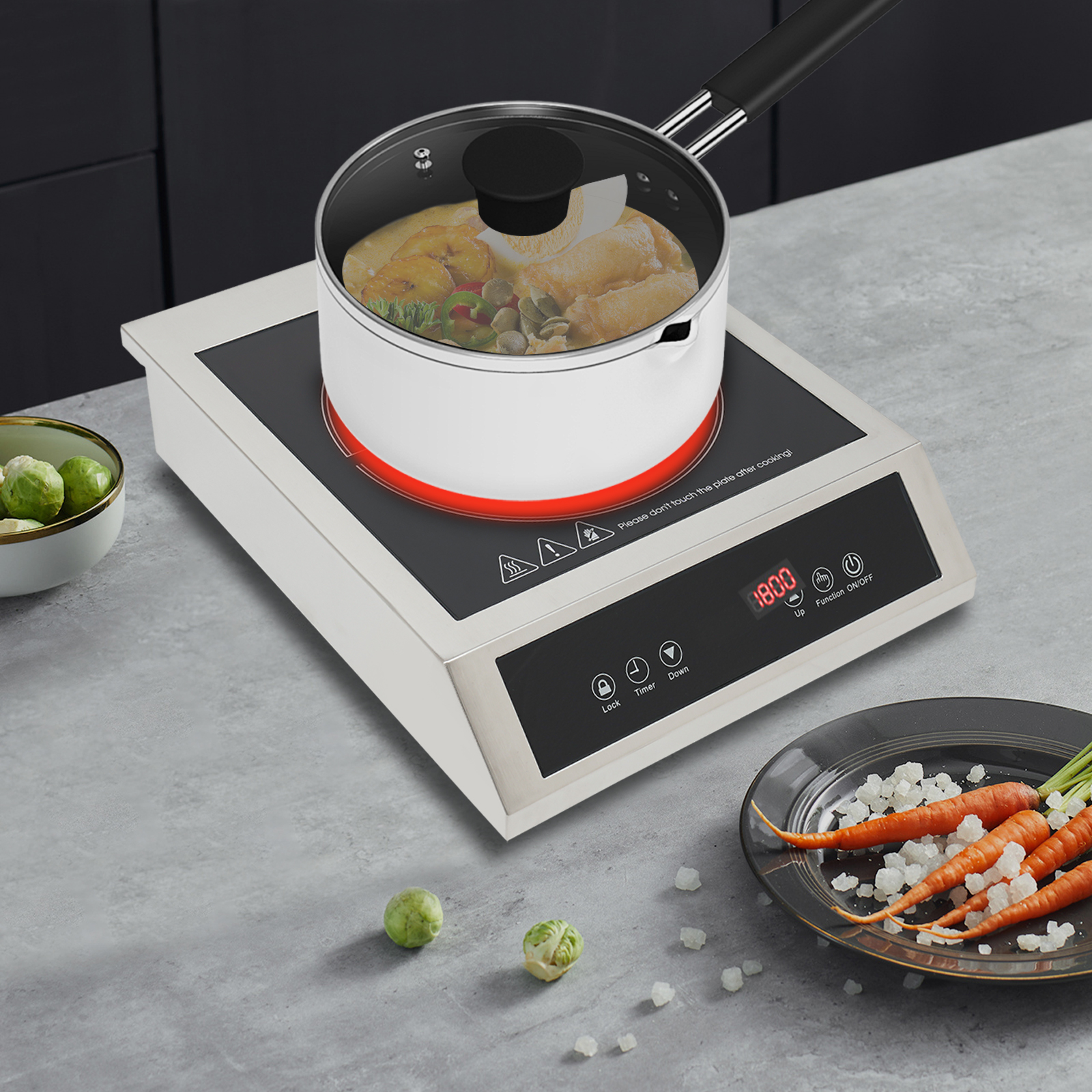 3500W 11-speed Adjustable Induction Cooker Induction Cooktop Ideal For Dorm Rooms Home Kitchens 13.8*11*2.6in For Pots And Pans 3500W 11-speed Adjustable Induction Cooker Induction Cooktop Ideal For Dorm Rooms Home Kitchens 13.8*11*2.6in For Pots And Pans