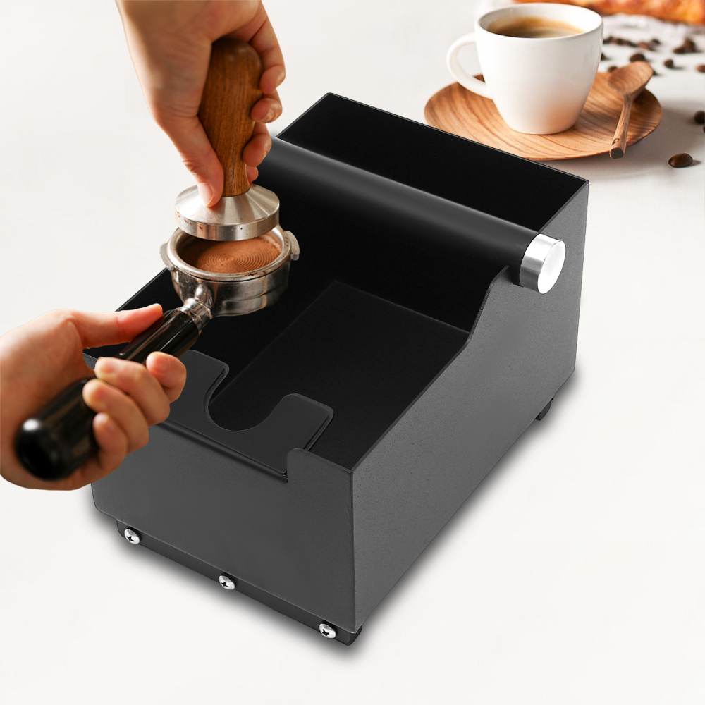Knock Box, Knock Box for Ground Coffee, Knock Box with Base for Coffee Filling Station, 14.5*20.5cm