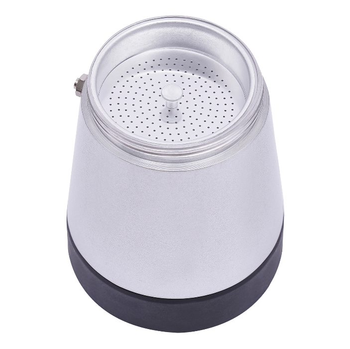 480W Aluminum Alloy Electric Moka Coffee Machine with Base Can Prepare Six Cups at a Time 300ml for 1-6 people DIY Silver