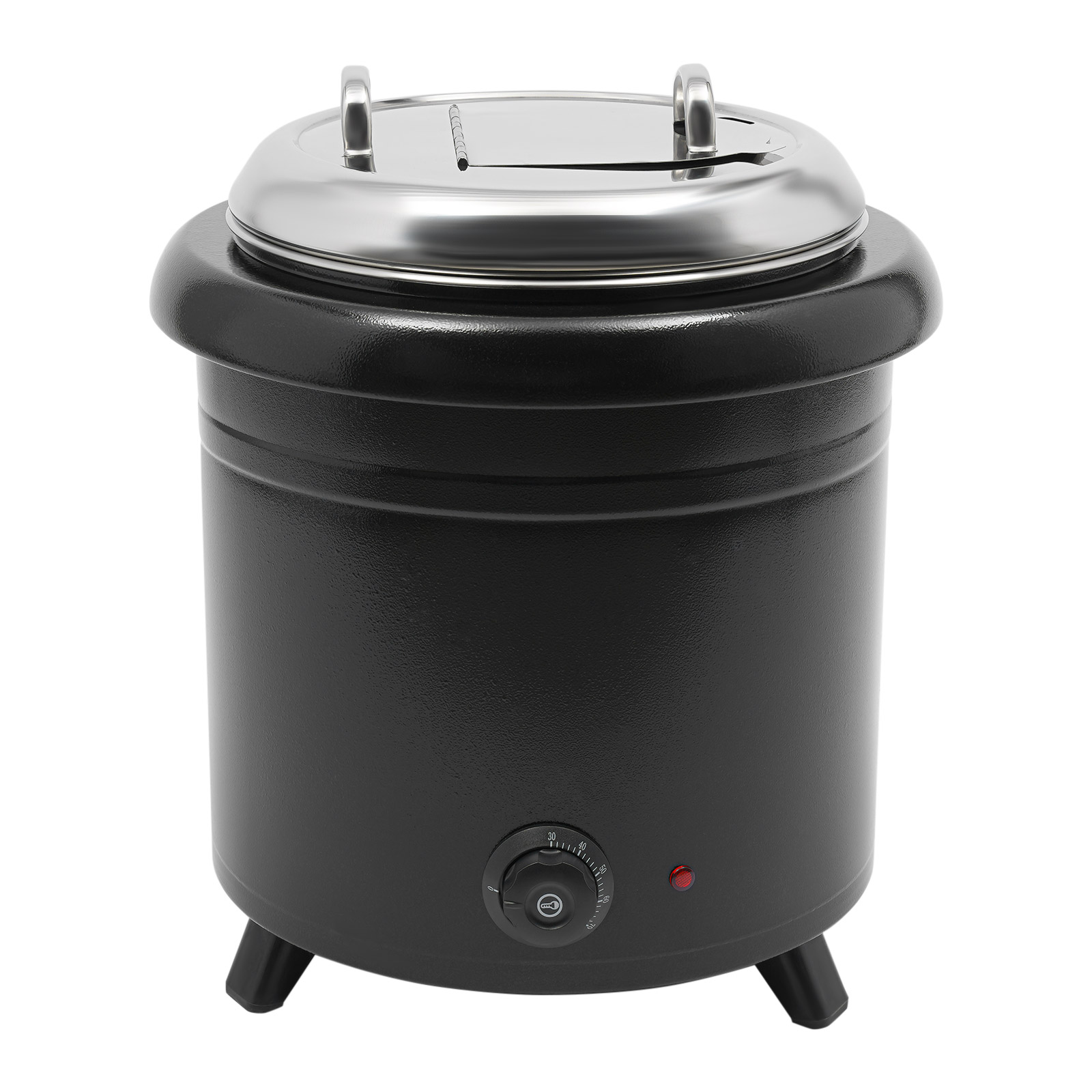 13L 400W Soup Warmer Soup Pot 201 Stainless Steel Used in Buffets Canteens Cafeterias Weddings 14.4*17.3 In For Reheating Stews Black