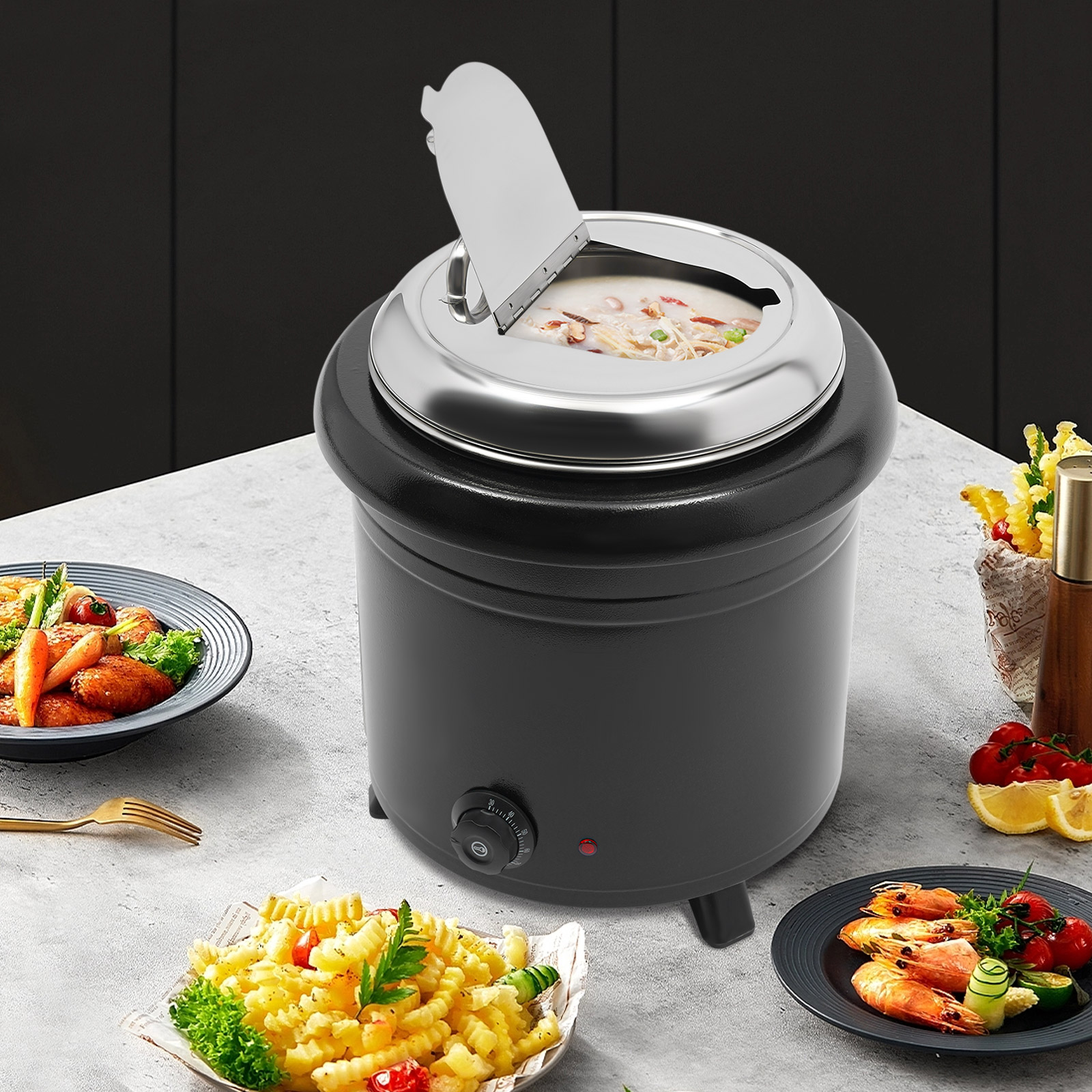 13L 400W Soup Warmer Soup Pot 201 Stainless Steel Used in Buffets Canteens Cafeterias Weddings 14.4*17.3 In For Reheating Stews Black 13L 400W Soup Warmer Soup Pot 201 Stainless Steel Used in Buffets Canteens Cafeterias Weddings 14.4*17.3 In For Reheating Stews Black
