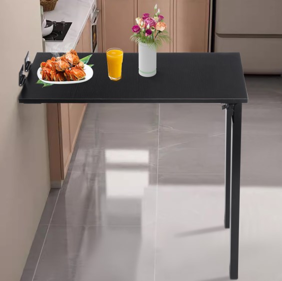 75*40cm folding dining table, wall-mounted folding table, black