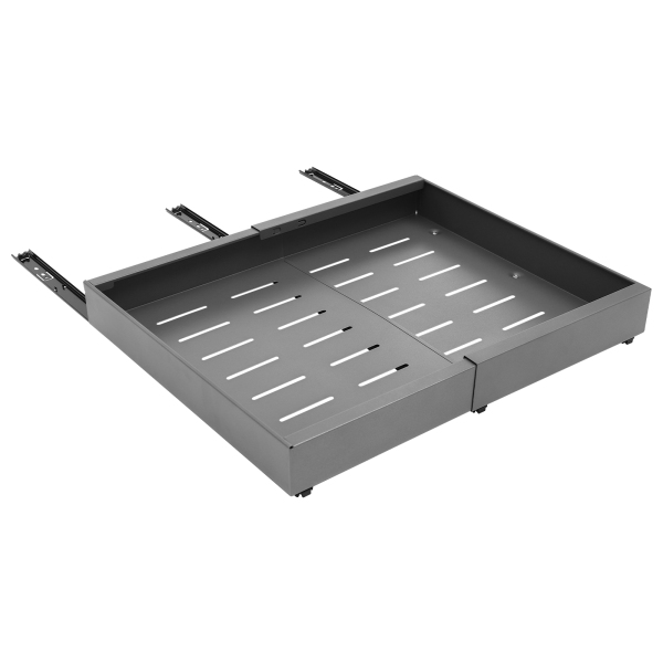 Set of 2, Telescopic drawer, Pull-out drawer for cupboards, Load capacity: 10-15kg, For kitchens, pantries, Grey Set of 2, Telescopic drawer, Pull-out drawer for cupboards, Load capacity: 10-15kg, For kitchens, pantries, Grey