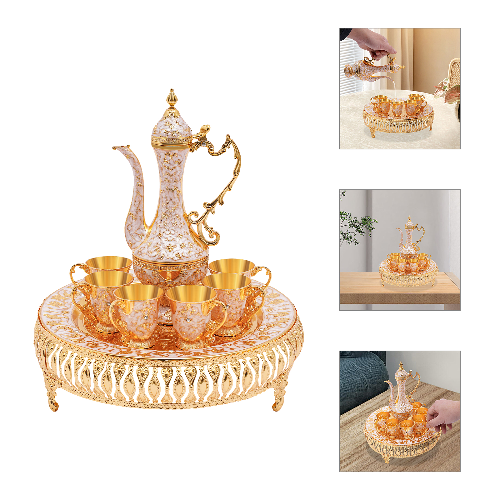 Coffee Cup and Teapot Set, Tea Service Set, Tea Service Set for Tea Table Decoration Coffee Cup and Teapot Set, Tea Service Set, Tea Service Set for Tea Table Decoration