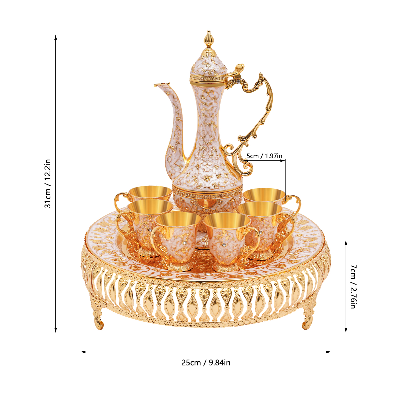 Coffee Cup and Teapot Set, Tea Service Set, Tea Service Set for Tea Table Decoration Coffee Cup and Teapot Set, Tea Service Set, Tea Service Set for Tea Table Decoration