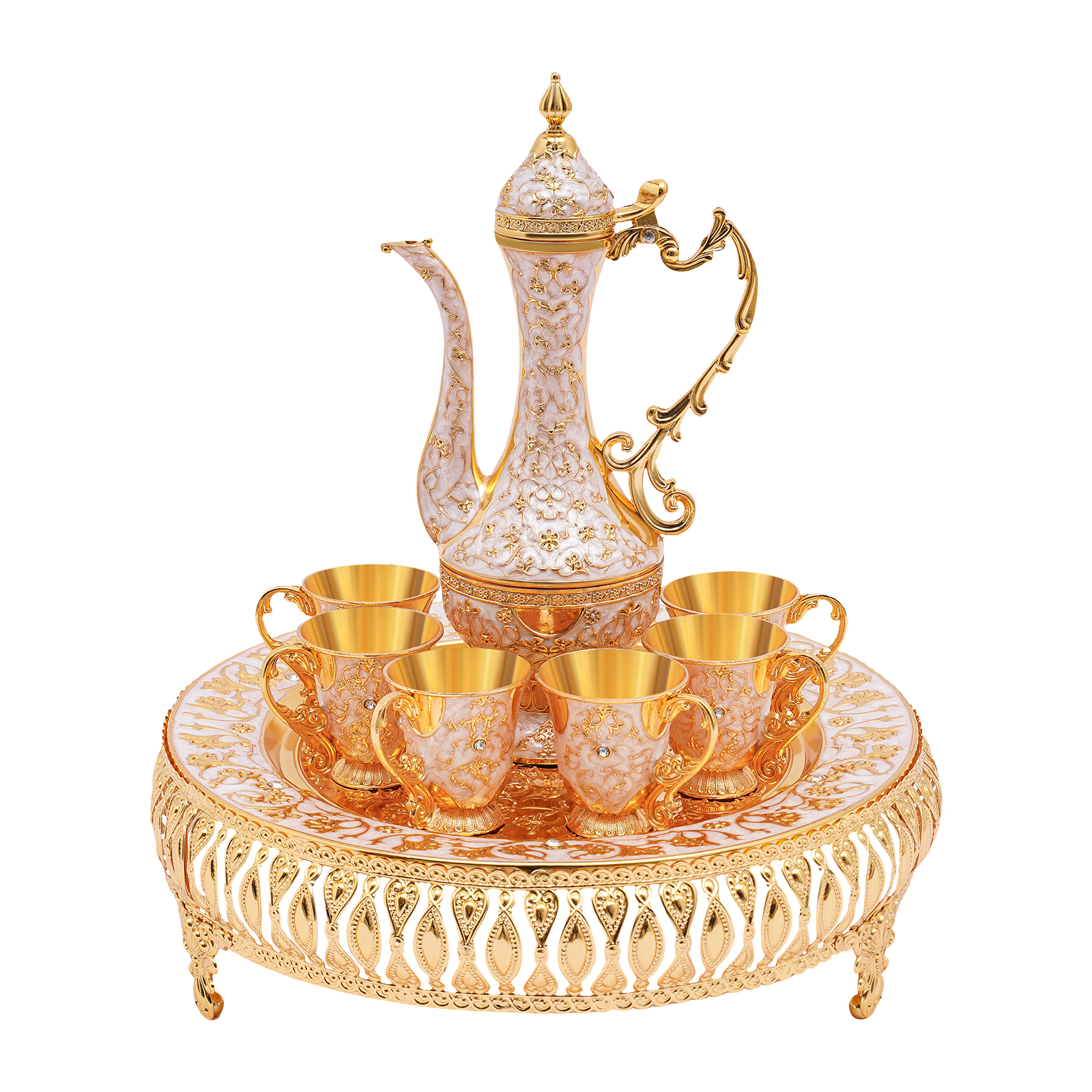 Coffee Cup and Teapot Set, Tea Service Set, Tea Service Set for Tea Table Decoration