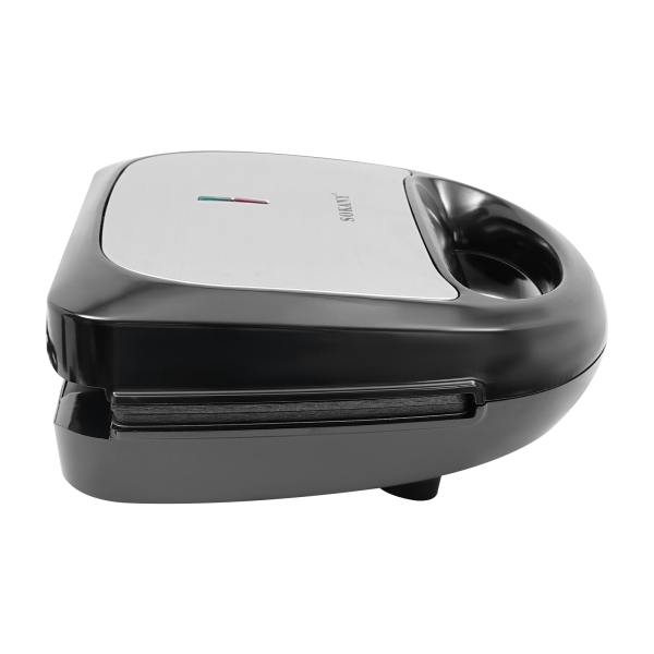 3-in-1 Sandwich-Waffel-Maker Suitable For Baking Pancakes Muffins Waffles Sandwiches Donuts 9.45*9.45*3.54 in Stainless Steel 750W