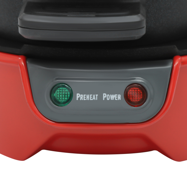 Portable Grill Machine, Electric Burger Maker, Electric Hamburger Press - Red