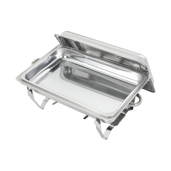 9L Stainless Steel Chafing Dish Chafing Dish Buffet Warmer Buffet Server and Warmer Square 410 Stainless Steel Bracket for Commercial Catering Buffets