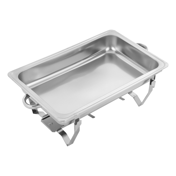 9L Stainless Steel Chafing Dish Chafing Dish Buffet Warmer Buffet Server and Warmer Square 410 Stainless Steel Bracket for Commercial Catering Buffets