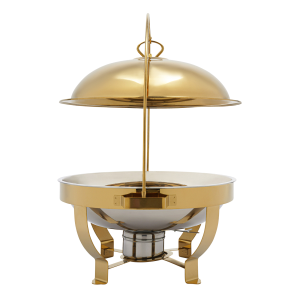 Gold Chafing Dish Buffet Set Buffet Servers and Warmers Set Round Chafers and Buffet Warmers Sets Used In Hotels Cafeterias Restaurants