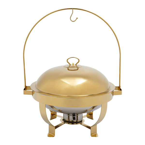 Gold Chafing Dish Buffet Set Buffet Servers and Warmers Set Round Chafers and Buffet Warmers Sets Used In Hotels Cafeterias Restaurants