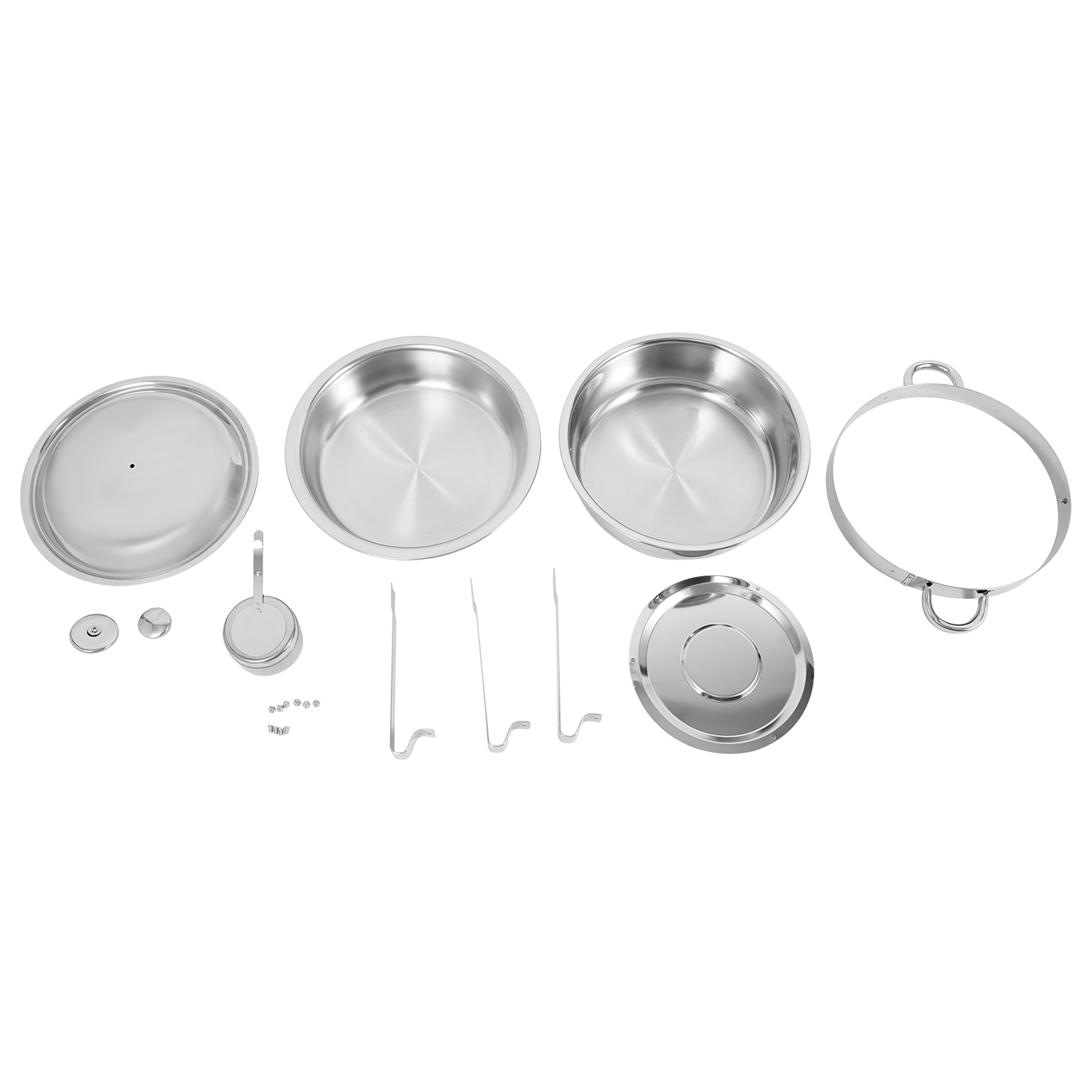 4.5L 4pcs Chafing Dish Buffet Set, Chafing Dish Set, Buffet Dishes Warming Set - Sliver 4.5L 4pcs Chafing Dish Buffet Set, Chafing Dish Set, Buffet Dishes Warming Set - Sliver
