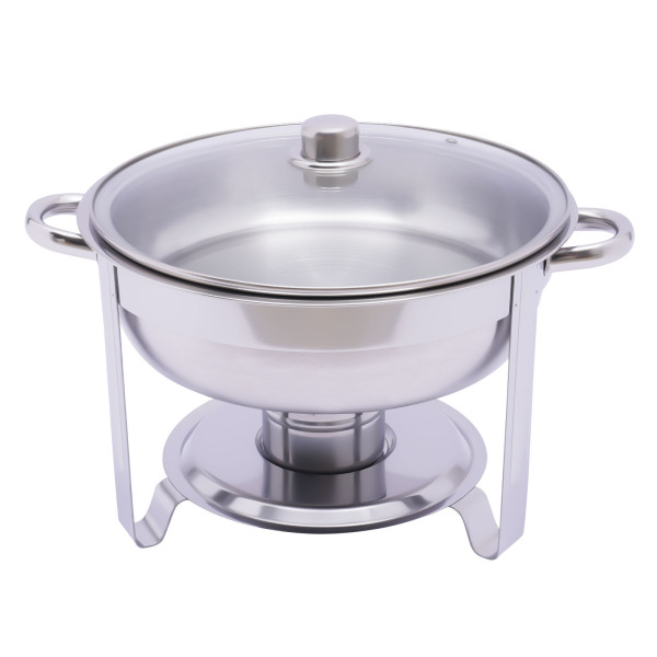 3.5L Stainless Steel Round Dishwasher Buffet Warmer Set with Lid Food Warmer 42*30cm For Buffets Breakfast Areas Banquets Catering