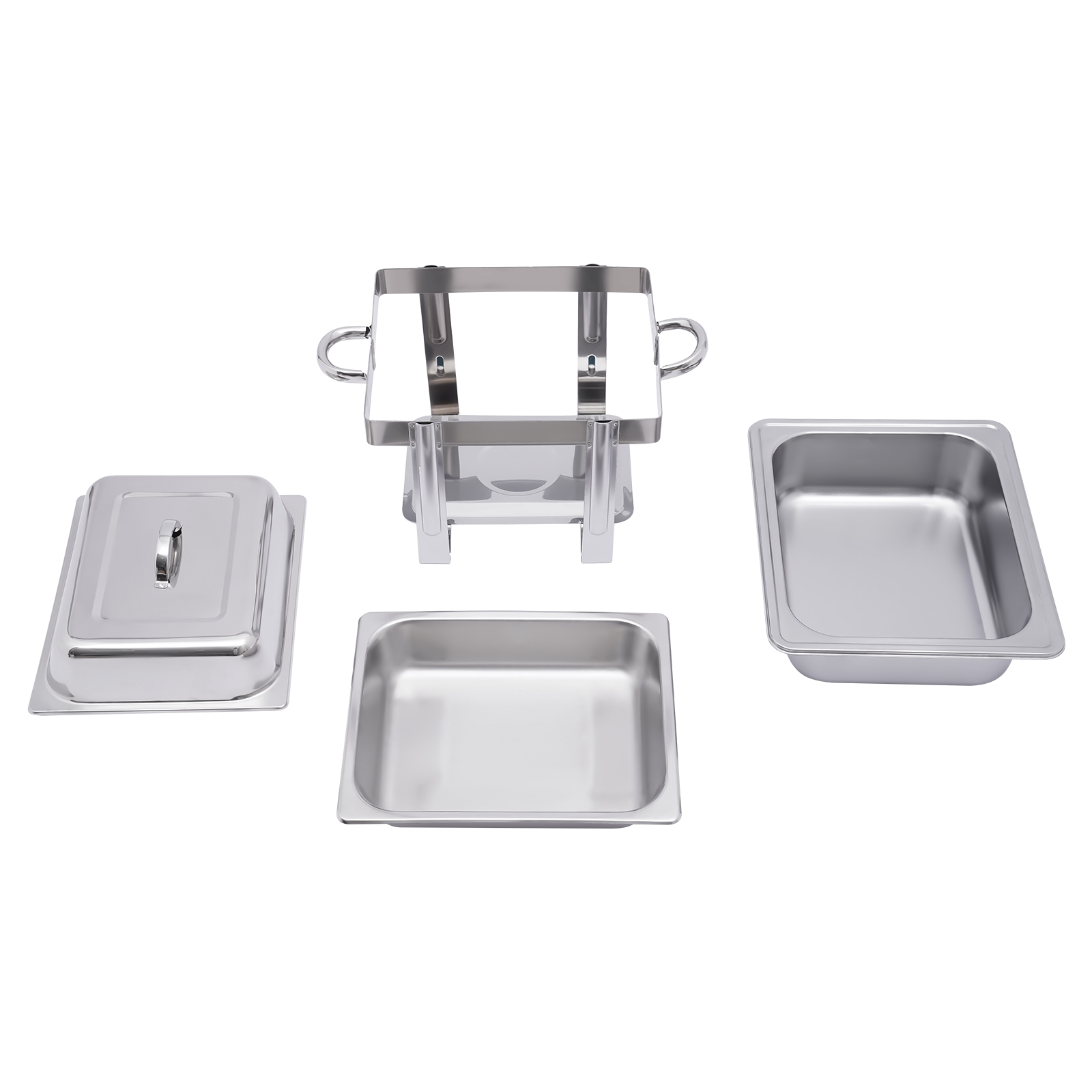 CNCEST Stainless Steel Food Warmer 1/2 Warming Container Chafing Dish 4.0 Liters For Homes Kitchens Restaurants Buffets Silver CNCEST Stainless Steel Food Warmer 1/2 Warming Container Chafing Dish 4.0 Liters For Homes Kitchens Restaurants Buffets Silver
