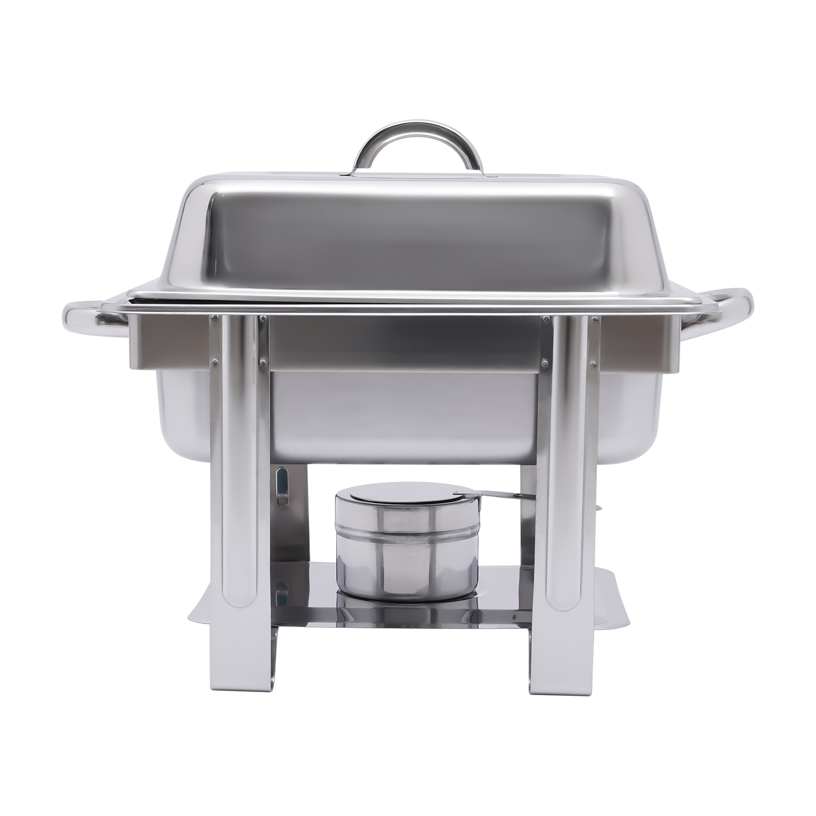 CNCEST Stainless Steel Food Warmer 1/2 Warming Container Chafing Dish 4.0 Liters For Homes Kitchens Restaurants Buffets Silver