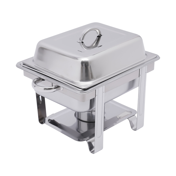 CNCEST Stainless Steel Food Warmer 1/2 Warming Container Chafing Dish 4.0 Liters For Homes Kitchens Restaurants Buffets Silver