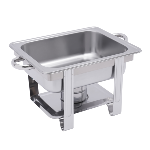 CNCEST Stainless Steel Food Warmer 1/2 Warming Container Chafing Dish 4.0 Liters For Homes Kitchens Restaurants Buffets Silver