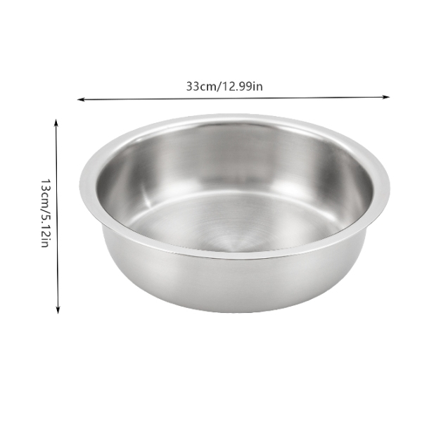 8.5L Round Stainless Steel Dining Stove with Glass Lid Double Bowl Suitable for Buffets and Parties Stainless Steel Round Chafing Dish Set